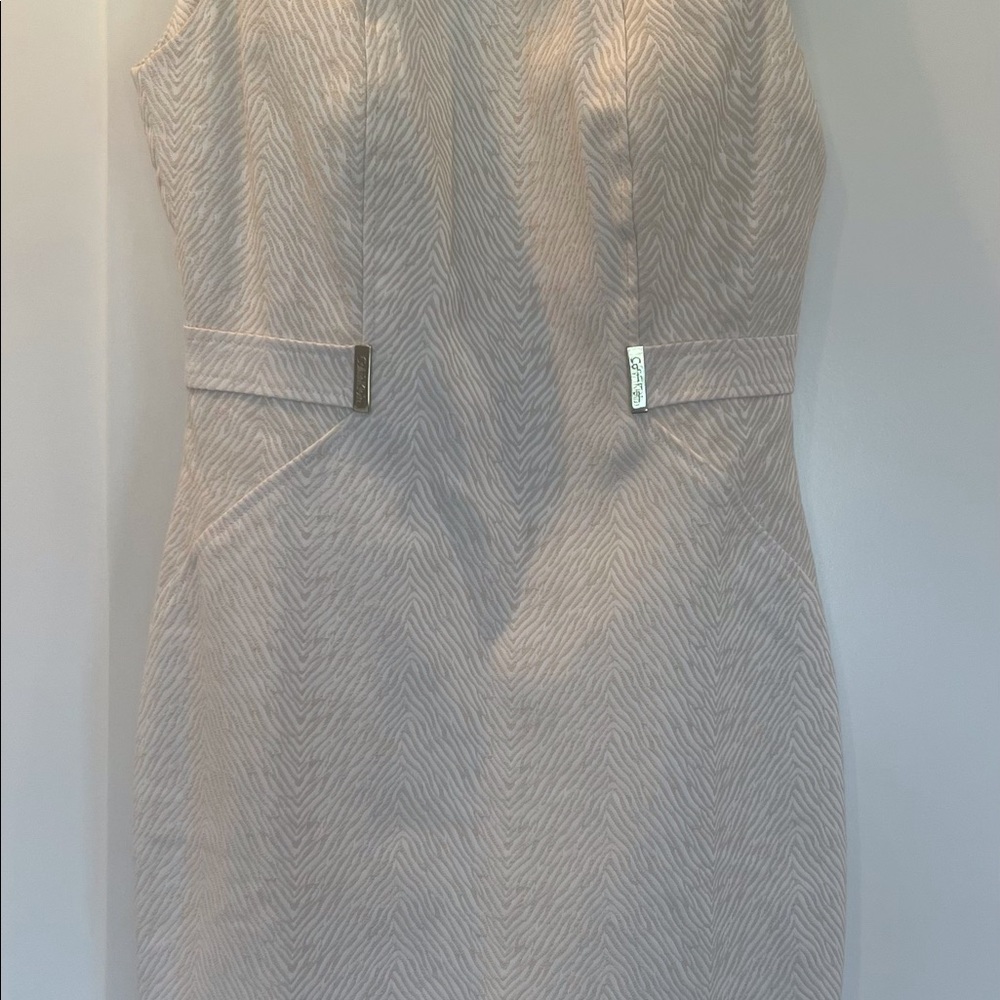 Calvin Klein animal print sheath dress.